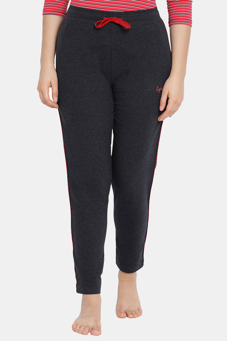 Buy Lyra Mid Rise Track Pant Balck Melange at Rs.875 online Activewear online